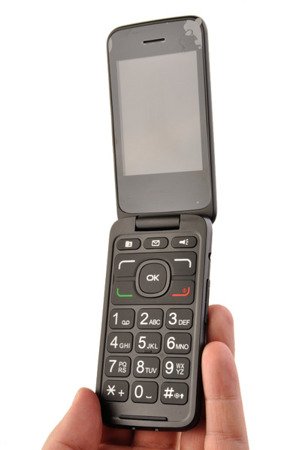 Telefon komórkowy Alcatel z klapką 3026X dla seniora szary